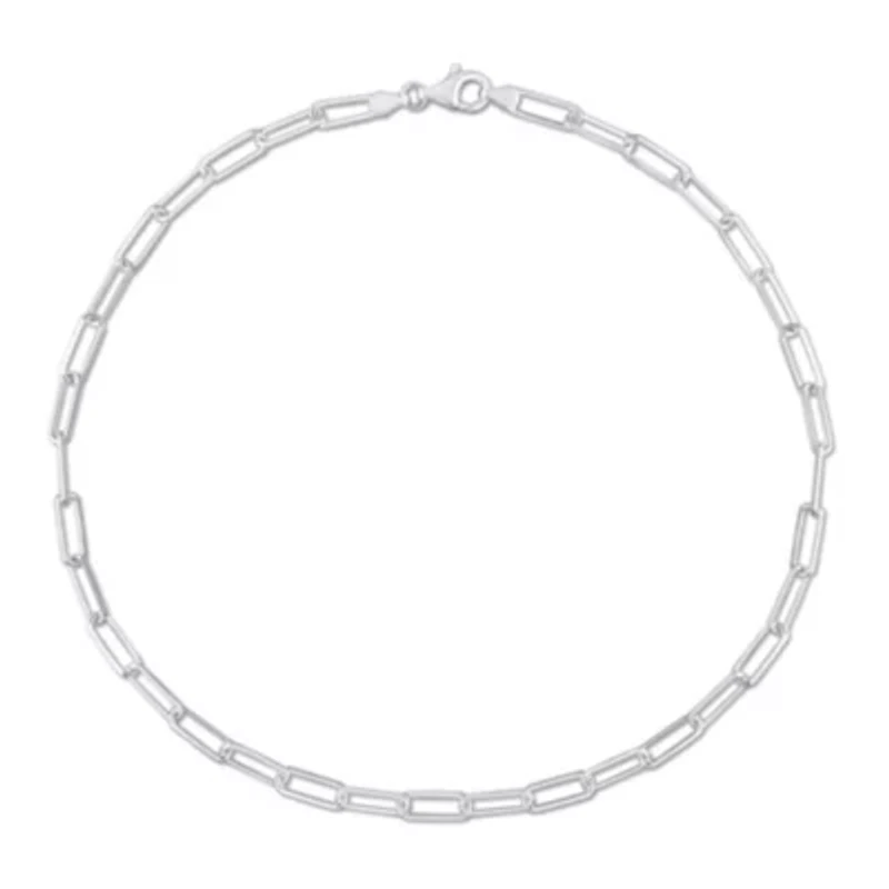 5MM Diamond Cut Paperclip Chain Necklace in Sterling Silver, 16"
