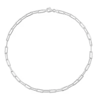 5MM Diamond Cut Paperclip Chain Necklace in Sterling Silver, 18"