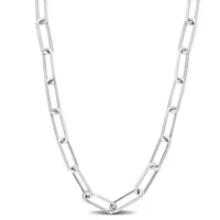 5MM Diamond Cut Paperclip Chain Necklace in Sterling Silver, 24"