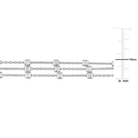 Multi-Strand Link Bracelet in Sterling Silver, 7.5"