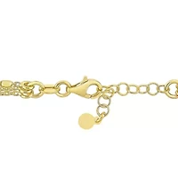 Multi-Strand Chain Bracelet in 18k Yellow Gold Plated Sterling Silver, 7.5"
