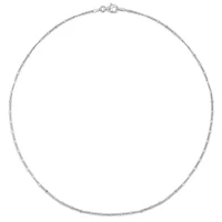 Double Curb Link Chain Necklace in Sterling Silver, 16"