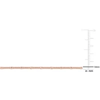 Double Curb Link Chain Necklace in 18k Rose Gold Plated Sterling Silver, 24"