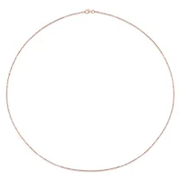 Double Curb Link Chain Necklace in 18k Rose Gold Plated Sterling Silver, 24"