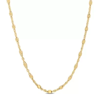 Bead Chain Necklace in 18k Yellow Gold Plated Sterling Silver, 20"
