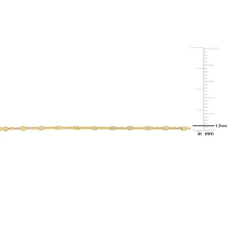 Bead Chain Necklace in 18k Yellow Gold Plated Sterling Silver, 20"