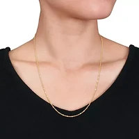 Double Curb Link Chain Necklace in 18k Yellow Gold Plated Sterling Silver, 20"