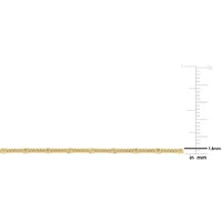 Double Curb Link Chain Necklace in 18k Yellow Gold Plated Sterling Silver, 20"