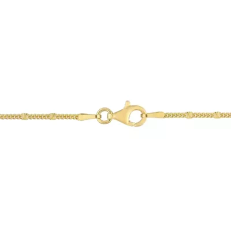 Double Curb Link Chain Necklace in 18k Yellow Gold Plated Sterling Silver, 20"