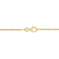 Double Curb Link Chain Necklace in 18k Yellow Gold Plated Sterling Silver, 20"