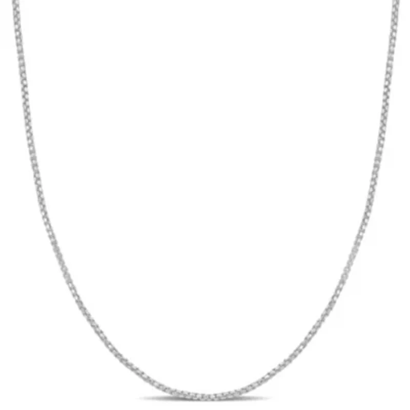 0.9MM Box Chain Necklace in Sterling Silver