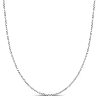 0.9MM Box Chain Necklace in Sterling Silver