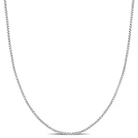 0.9MM Box Chain Necklace in Sterling Silver