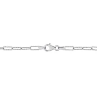 3MM Fancy Paperclip Chain Bracelet in Sterling Silver, 9"