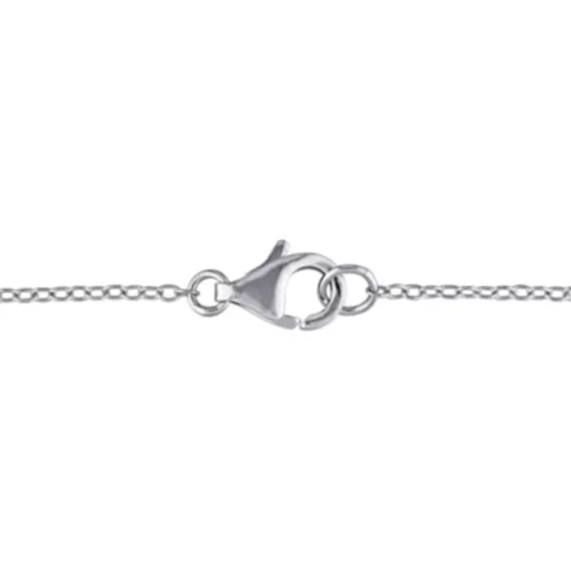 1 CT TW Black Diamond Bead Necklace in Sterling Silver