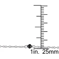 1 CT TW Black Diamond Bead Necklace in Sterling Silver