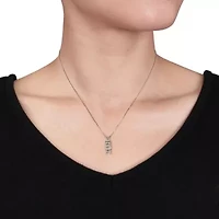 Diamond Infinity "Mom" Necklace in Sterling Silver