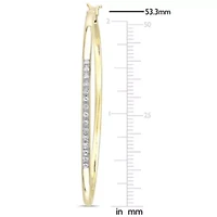1/6 CT TW Diamond Hoop Earrings in Yellow Plated Sterling Silver
