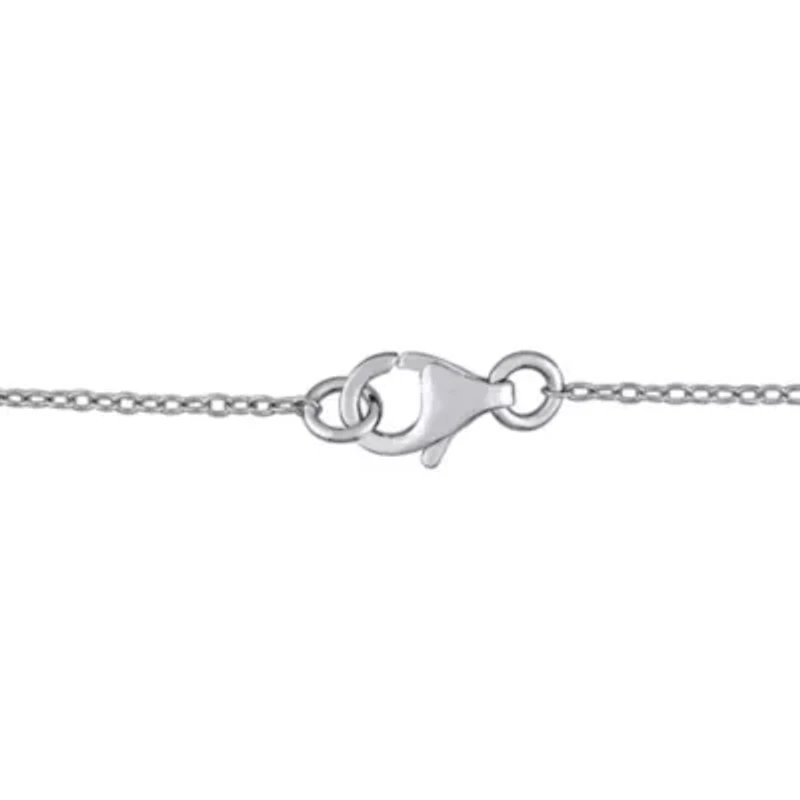 Diamond Interlocking Circle Necklace in Sterling Silver