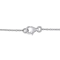 Diamond Interlocking Circle Necklace in Sterling Silver