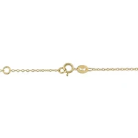 1/6 CT TW Diamond Link Necklace in Yellow Plated Sterling Silver