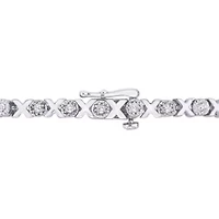 1 CT TW Diamond Tennis Bracelet in Sterling Silver