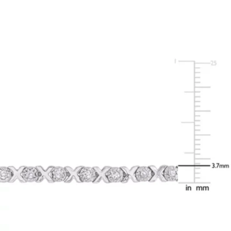 1 CT TW Diamond Tennis Bracelet in Sterling Silver