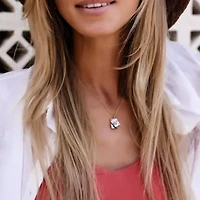 Diamond Accent Letter Envelope "I Love You" Charm Necklace in Yellow Plated Sterling Silver