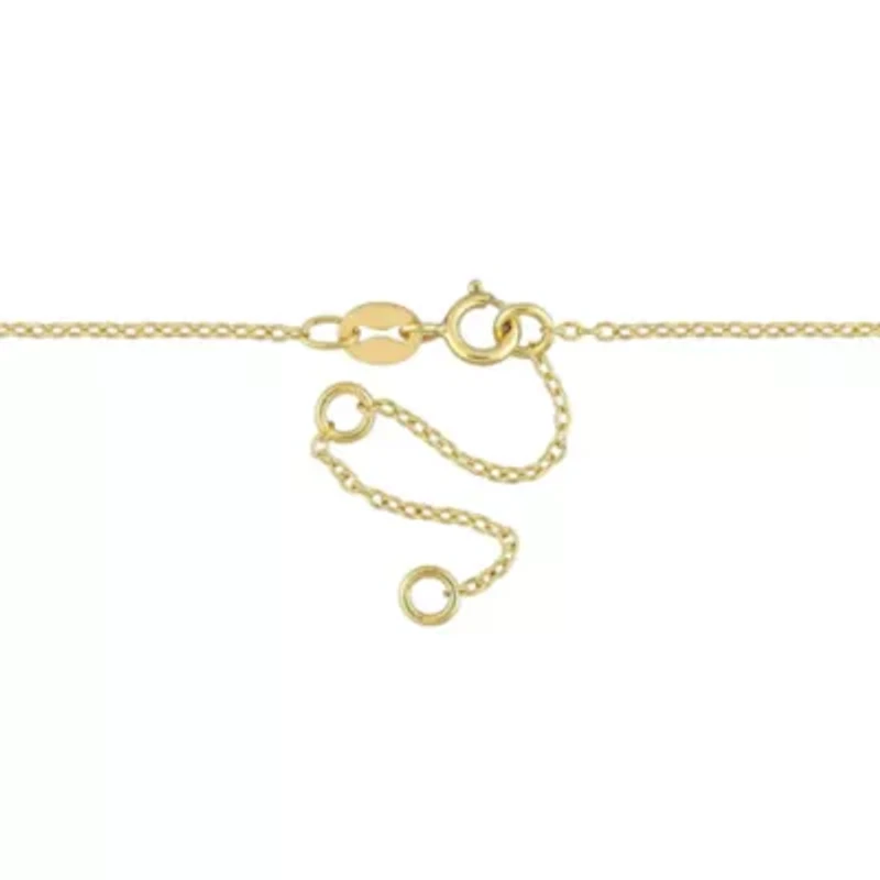 1/8 CT TGW Lab Created Diamond Lariat Necklace in 18k Gold Plated Sterling Silver