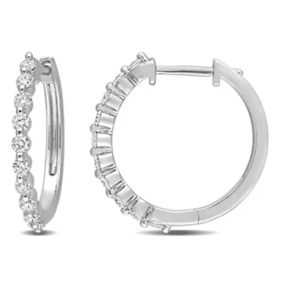 Lab Created Diamond Vintage Hoop Earrings