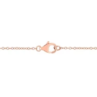 Diamond Accent Circle Two-Strand Necklace in Rose Plated Sterling Silver