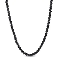 1/2 CT TW Black Diamond Tennis Necklace in Black Rhodium Plated Sterling Silver