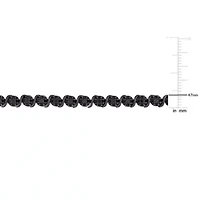 1/2 CT TW Black Diamond Tennis Necklace in Black Rhodium Plated Sterling Silver