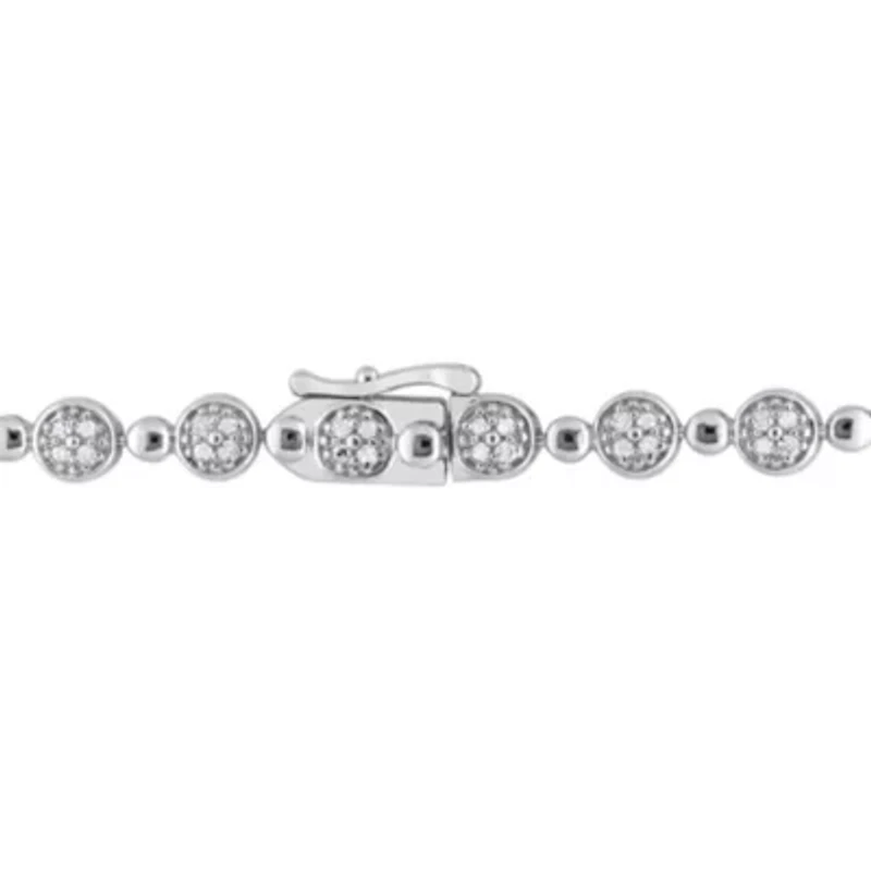 1/2 CT TW Diamond Tennis Bracelet in Sterling Silver