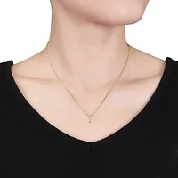 1/10 ct. t.w. Diamond Solitaire Pendant with Chain in 14K Yellow Gold