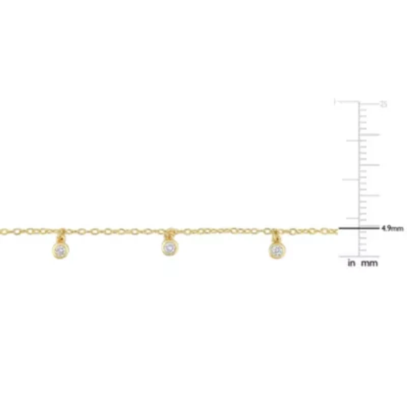 1/6 ct. t.w. Diamond Station Necklace in 10K Yellow Gold