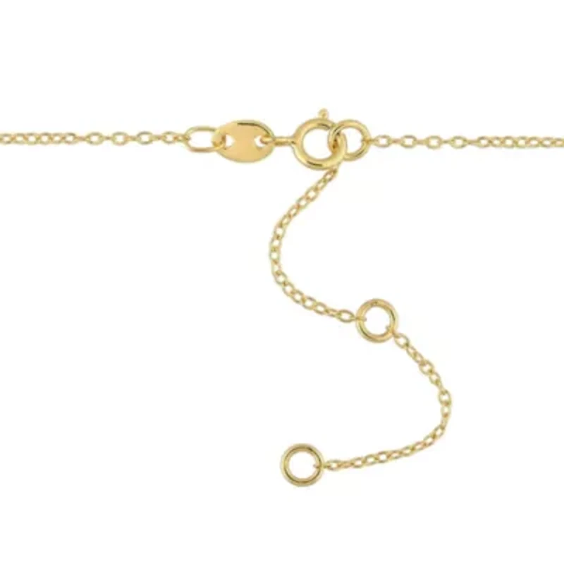 1/6 ct. t.w. Diamond Station Necklace in 10K Yellow Gold