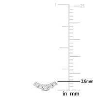 1/10 ct. t.w. Diamond Curve Stud Earrings in 10K White Gold