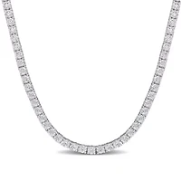 Lab Created 16.95 ct. t.g.w. Created Moissanite Tennis Necklace in 18K White Gold