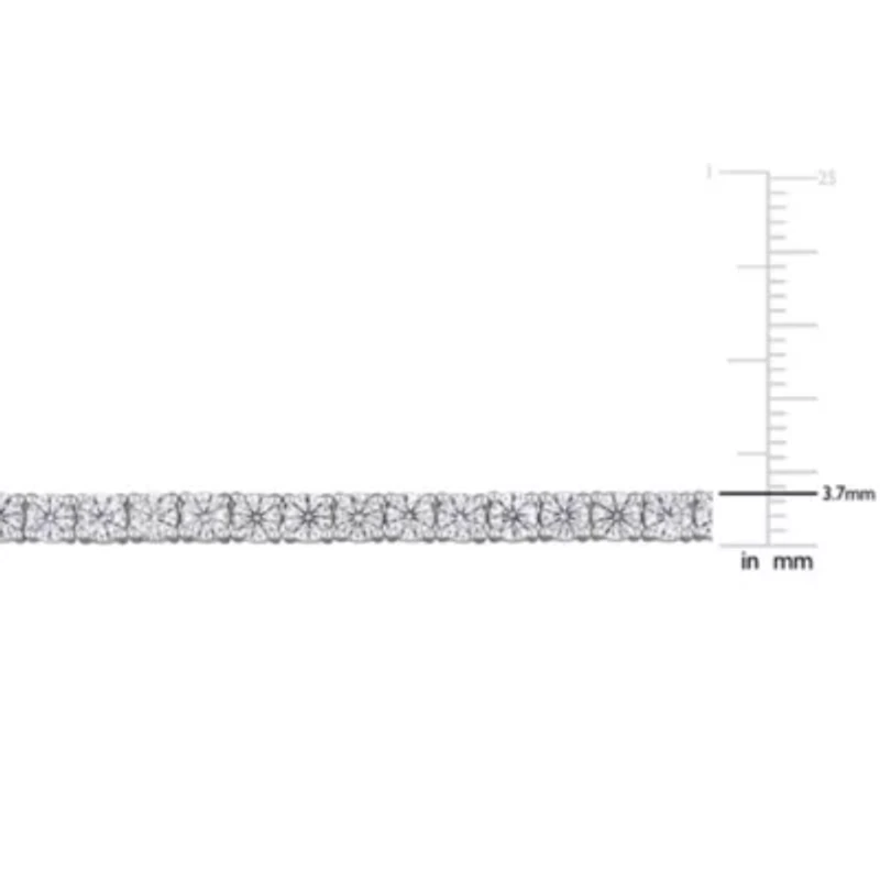 Lab Created 16.95 ct. t.g.w. Created Moissanite Tennis Necklace in 18K White Gold