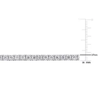 Lab Created 16.95 ct. t.g.w. Created Moissanite Tennis Necklace in 18K White Gold