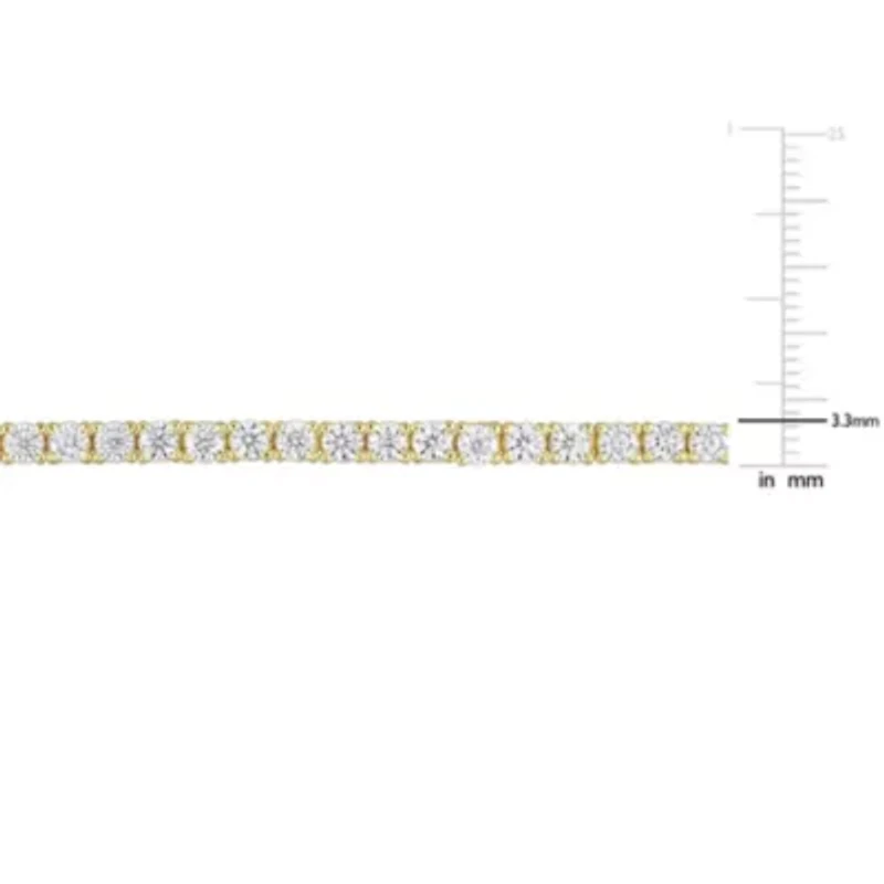 Lab Created 5.62 CT TGW Created Moissanite Tennis Bracelet in Yellow Plated Sterling Silver