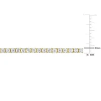 Lab Created 5.62 CT TGW Created Moissanite Tennis Bracelet in Yellow Plated Sterling Silver