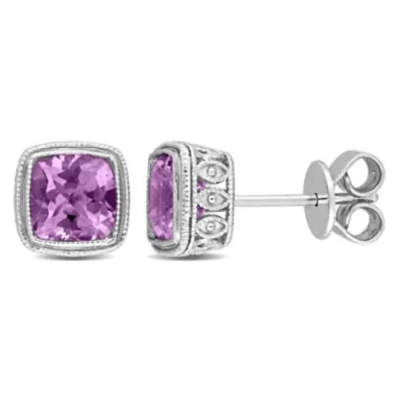 1.7 ct. t.g.w. Amethyst Stud Earrings in Sterling Silver