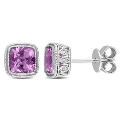 1.7 ct. t.g.w. Amethyst Stud Earrings in Sterling Silver