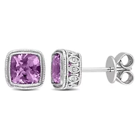 1.7 ct. t.g.w. Amethyst Stud Earrings in Sterling Silver