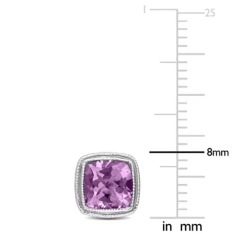 1.7 ct. t.g.w. Amethyst Stud Earrings in Sterling Silver