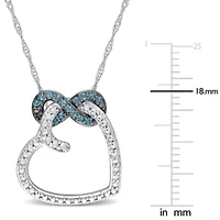 1/6 ct. t.g.w. London Blue Topaz Fashion Pendant With Chain 10K White Gold