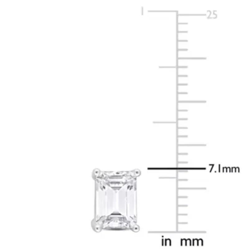 Lab Created 2 ct. t.g.w. Created Moissanite Stud Earrings in Sterling Silver