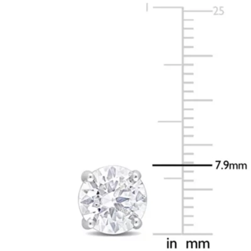 Lab Created 3.75 CT TGW Created Moissanite Stud Earrings in Sterling Silver